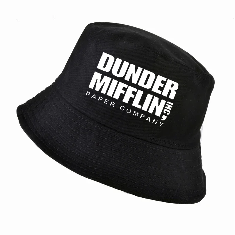 

The Office TV Show Dunder Mifflin Paper cap Fashion bob outdoor fishing hat Company panama Men bucket hats fisherman hats