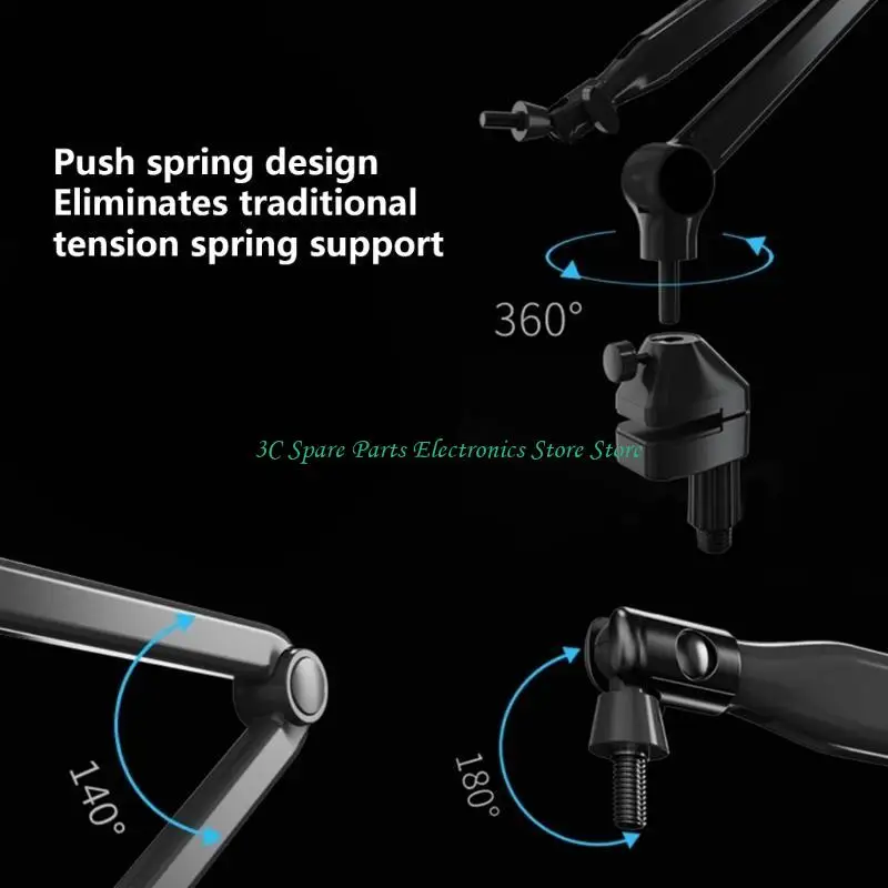 SZ 2-Stage Adjustable Suspension Boom Mic Stand Holder Rack for Live Recording