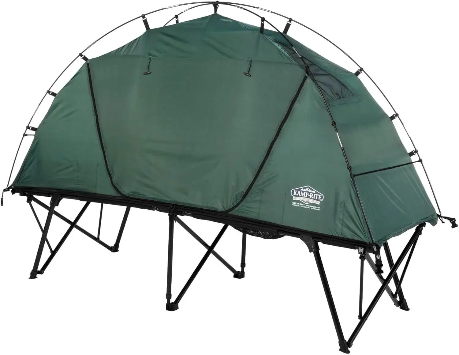 Compact Quick Setup 1 Person Tent Cot, Chair and Tent with Rain Fly, 600 D Roller Wheeled Carry Bag