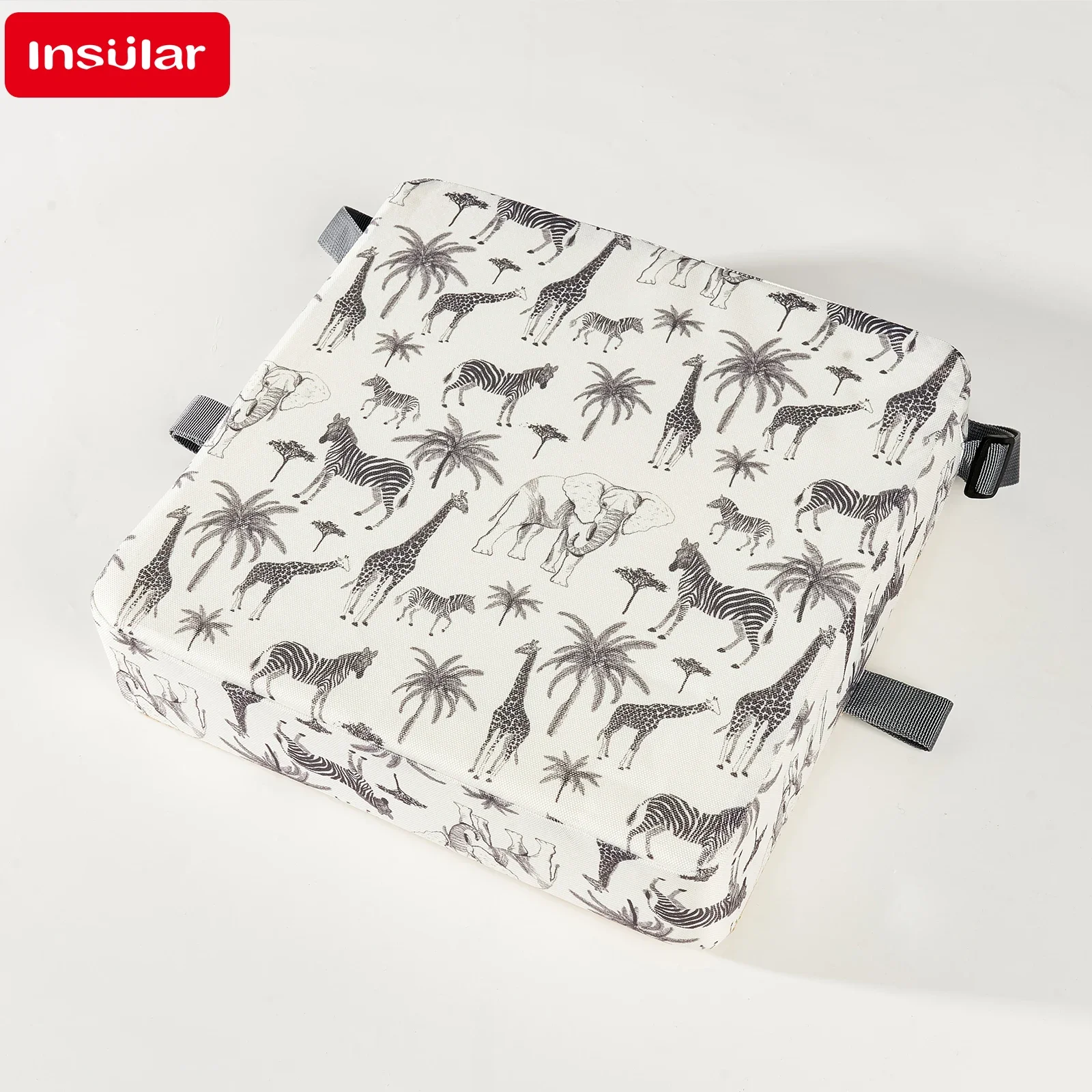 INSULAR Adjustable Kids Chair Pad: Portable Booster Seat, Removable Pram Cushion for Baby Dining