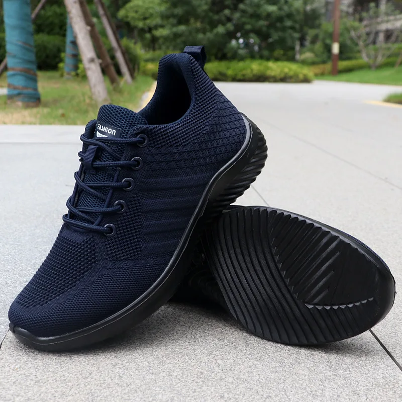 Men's Sneakers Breathable Casual Shoes Summer Fashion Running Shoes Solid Lace-Up Vulcanize Shoe Lightweight Outdoor Men Shoes - view 2