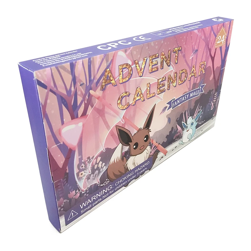 Pokemon Eevee Advent Calendar Gifts Box Cartoon Anime Elf Toy Pikachu Children\'s Christmas Toys Gifts Countdown Descent Gift Box