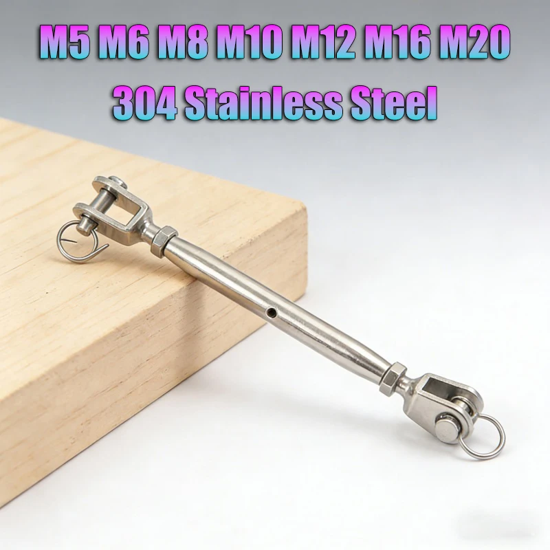 1PC European Closed Body Swage Turnbuckle M5-M20 Heavy Duty Stainless Steel Marine Rigging Length Adjuster for Secure Anchoring