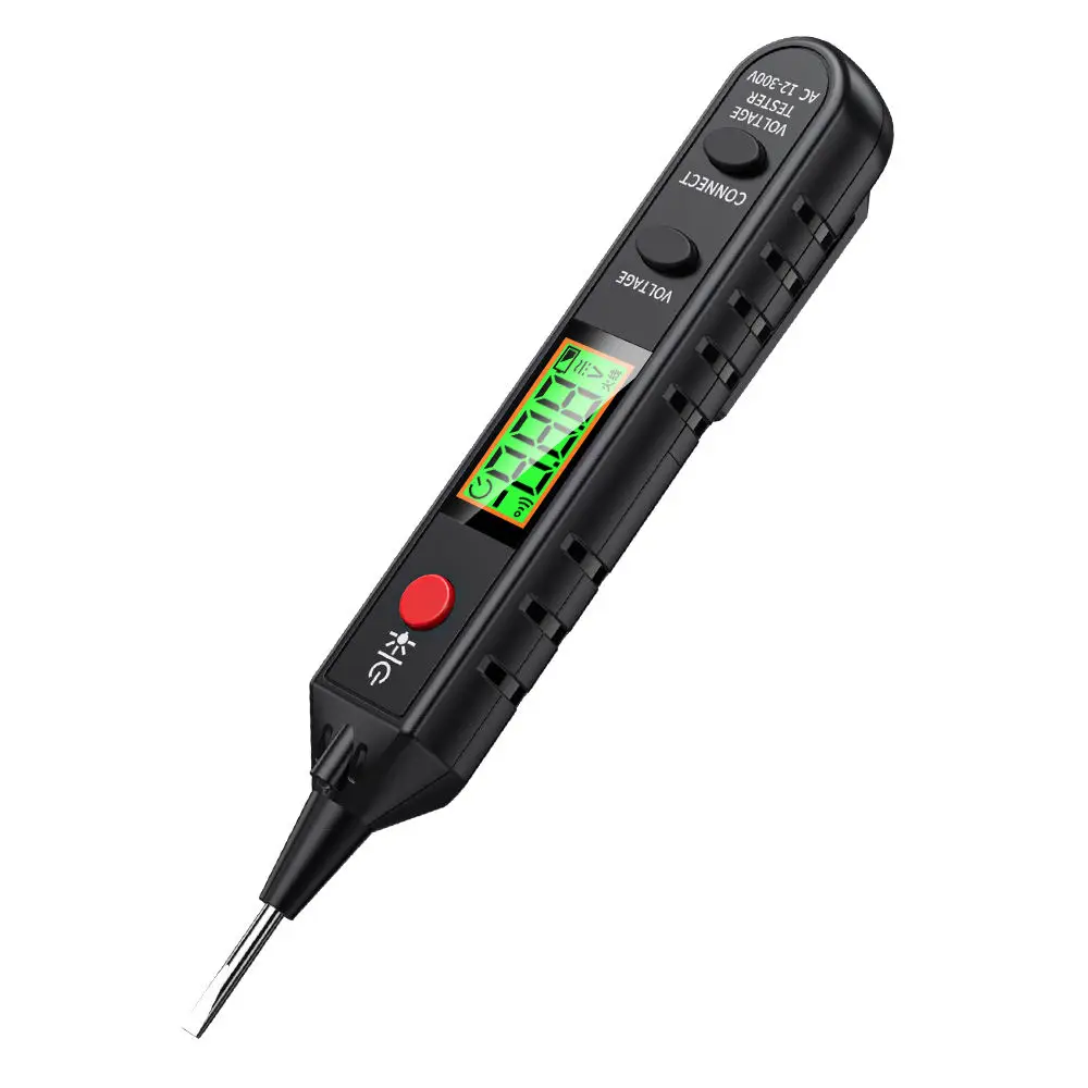Sound and Light Alarm High Sensitivity Measurable AC Voltage 12V~300V Digital Voltage Tester Pen Wire Breakpoint Finder