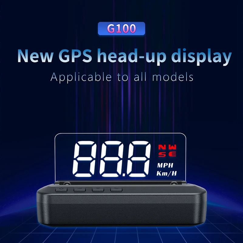 Car GPS HUD Display Speedometer Windshield Project Head Up Display Car Electronics Accessories For All Car, G100