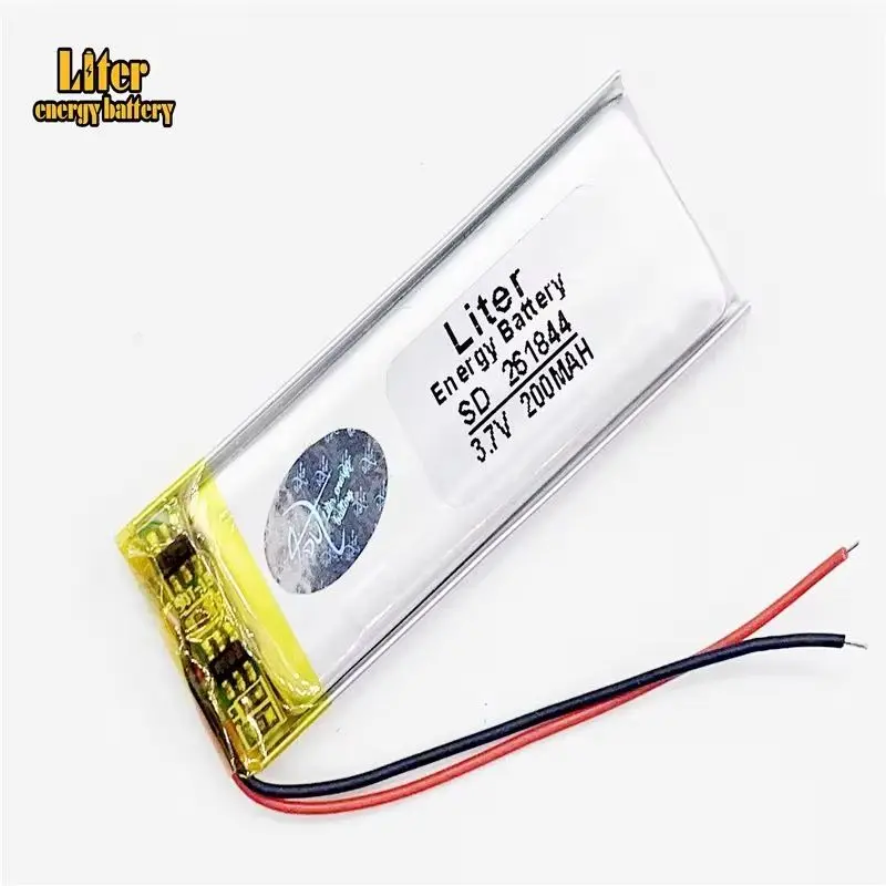 3.7V lithium polymer battery 261844 200MAH MP3 MP4 MP5 Bluetooth DIY gift / toy stylus