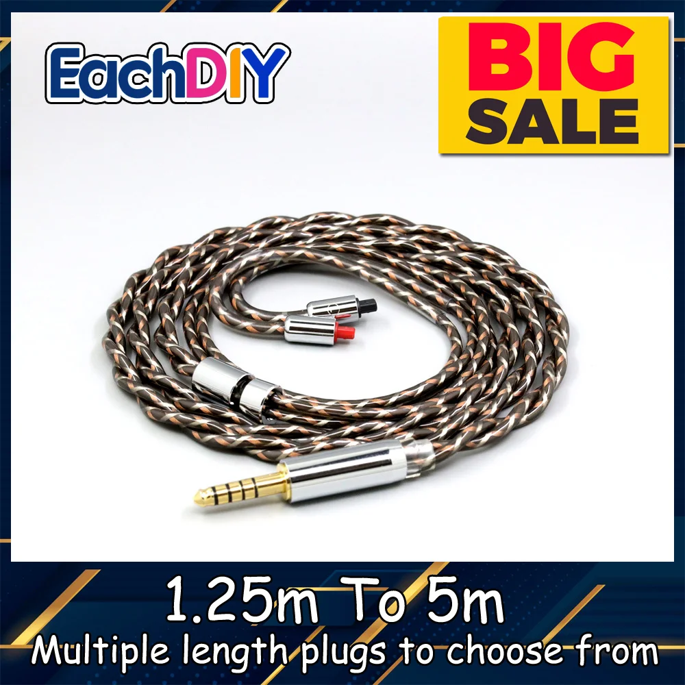 

TypeX 25AWG Litz Shielding 7n OCC Earphone Cable for Audio-Technica IM70 IM01 IM02 IM03 IM04 ATH-IM50 LN008914