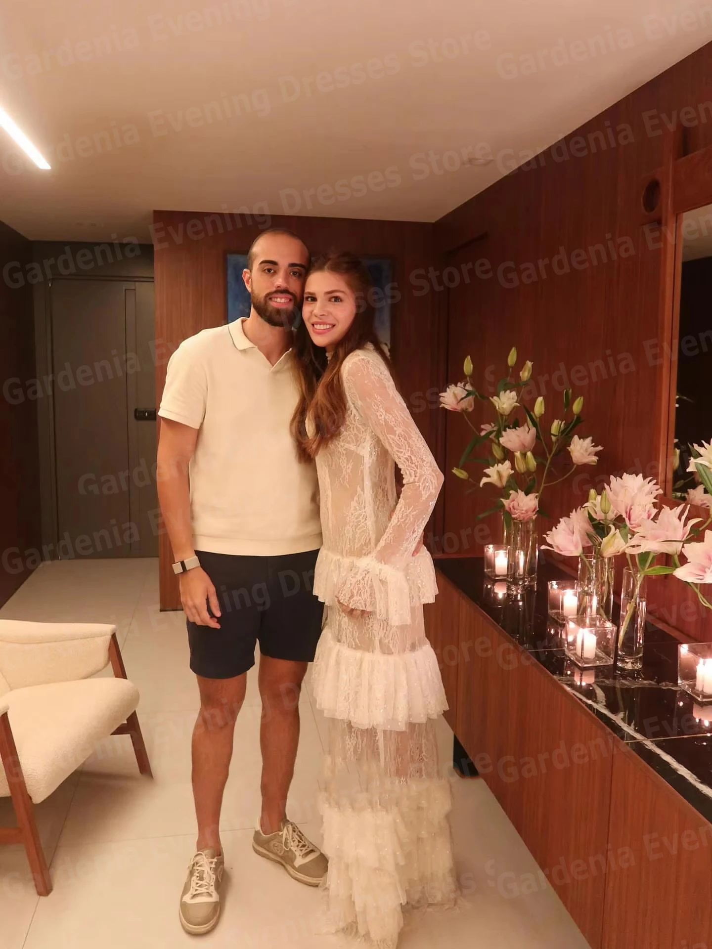 Luksusowe suknie wieczorowe damskie w stylu syreny, z długim rękawem, koronkowe suknie balowe, Vestidos Para Mujer, szyte na miarę suknie z wysokim dekoltem, Robe De Soirée