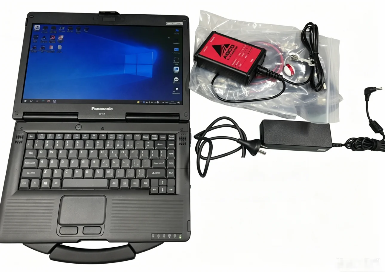For AGCO 2024 CANUSB EDT Electronic Diagnostic Tool with toughbook CF-53 Laptop Full Kit for Fendt for Massey Ferguson Challenge