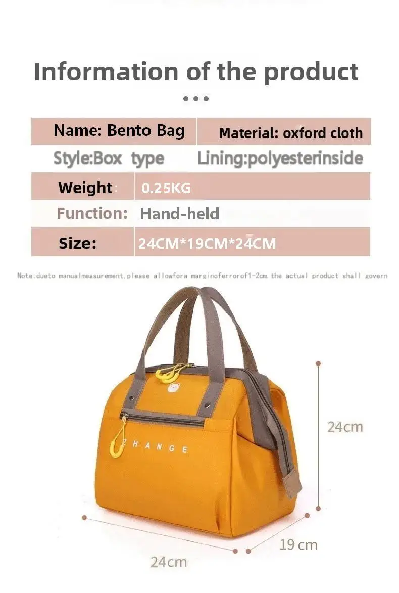 Isolierte Lunch-Tasche Tragbare Aluminiumfolie Isolierte Lunchbox-Tasche Studenten-Lunchbox Bento-Tasche Handliche Lunch-Tasche für Unterwegs – Detail 3