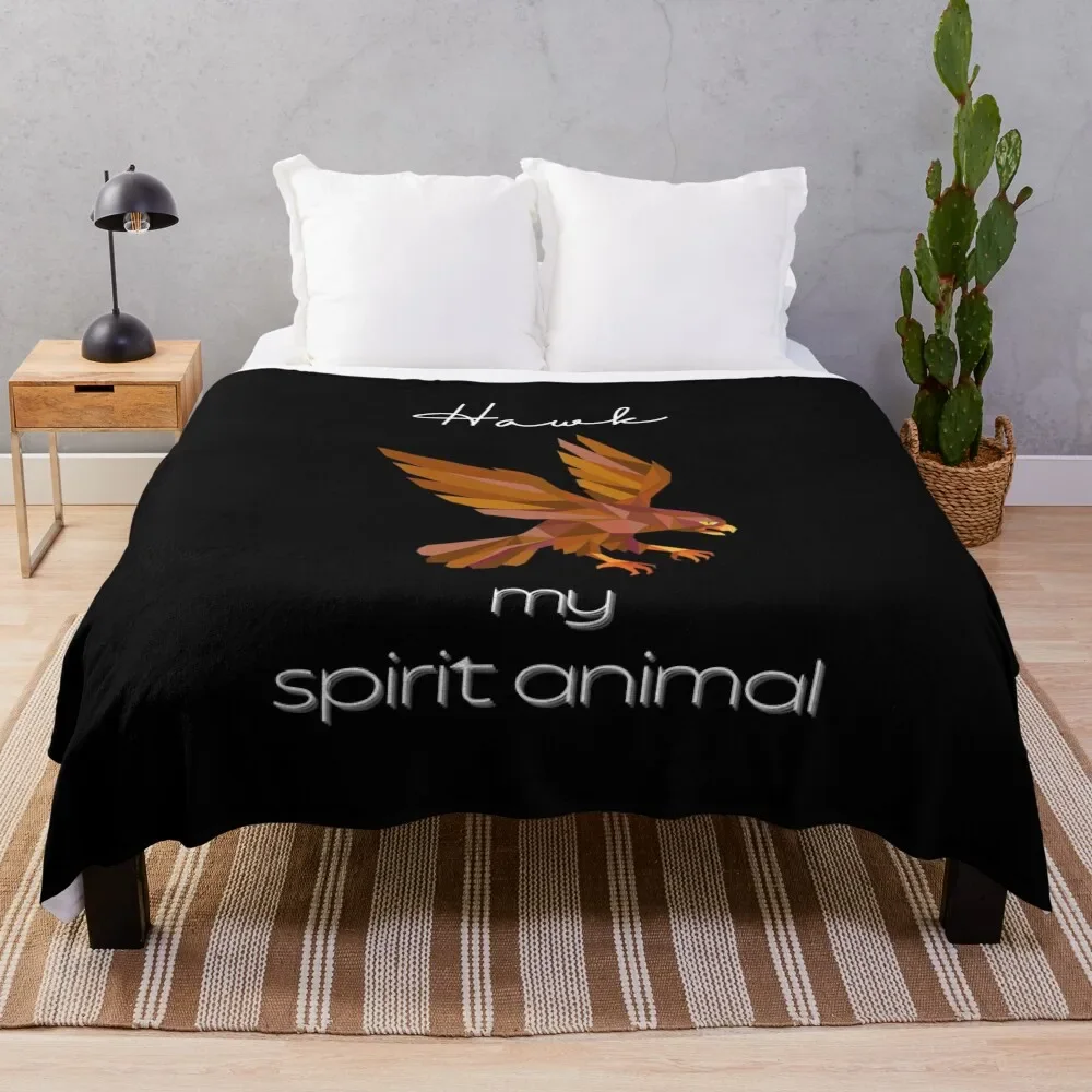 

Hawk totem spirit animal Framed Print Throw Blanket Multi Use Warm Blanket for Living Room Bedroom
