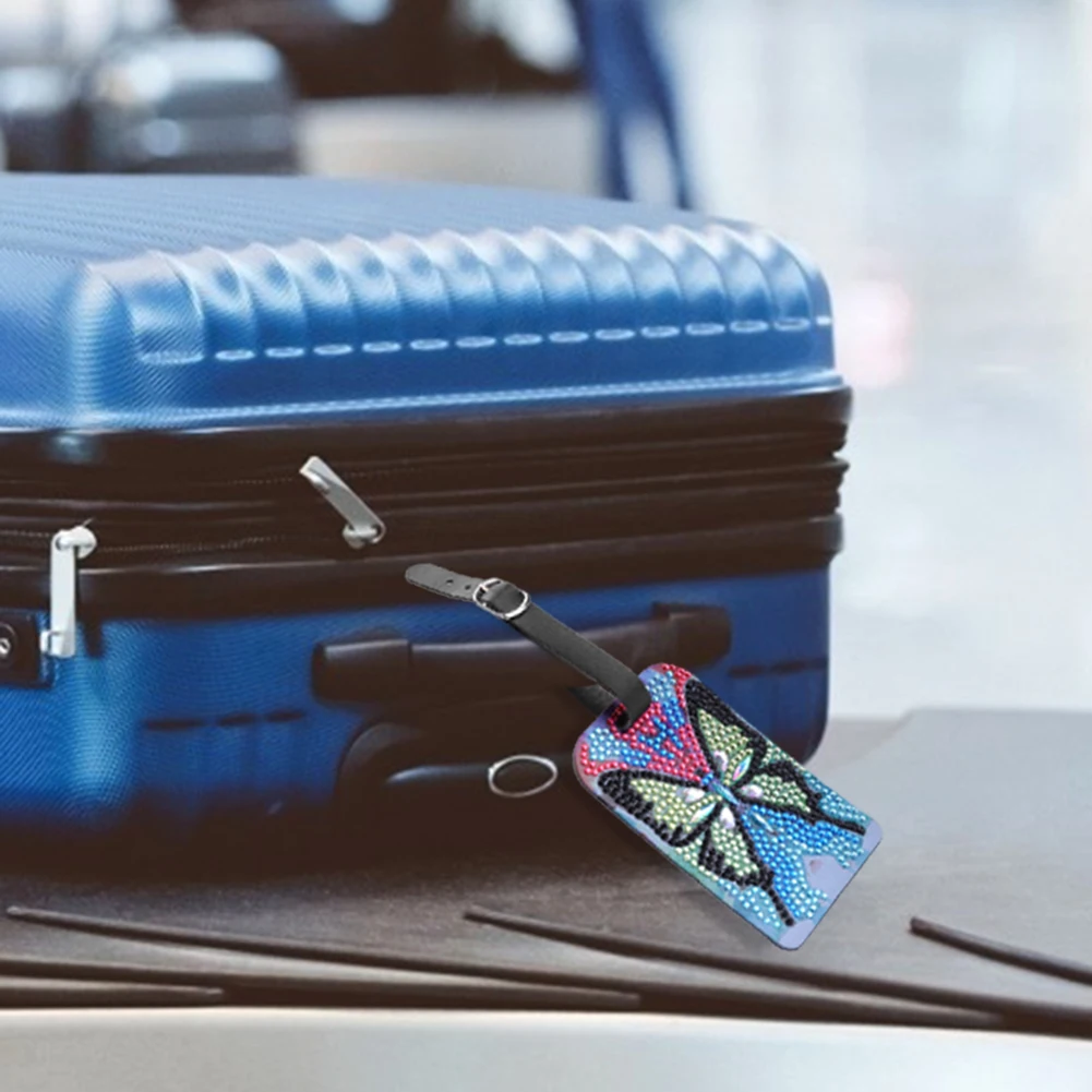 Diamond Painting Luggage Boarding Pass Butterfly Mandala DIY Special Shape Suitcase Label Diamond Embroidery Needlework Craft