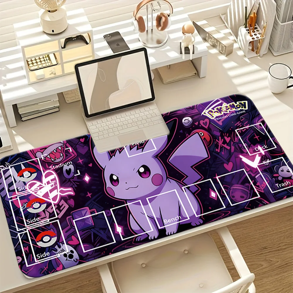 

Purple Pikachu Pokemon TCG Playmat Large Non-Slip Gaming Mouse Pad Desk Mat
