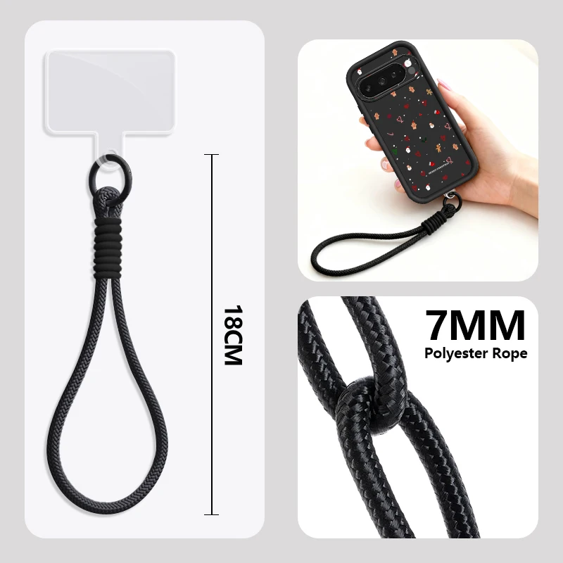 عيد الميلاد القلب نمط جراب هاتف لجوجل بكسل 10 8 7 برو 9A 8A بكسل 9 10 برو XL شريط للرسغ الحبل لينة غطاء خلفي من البولي يوريثان #6