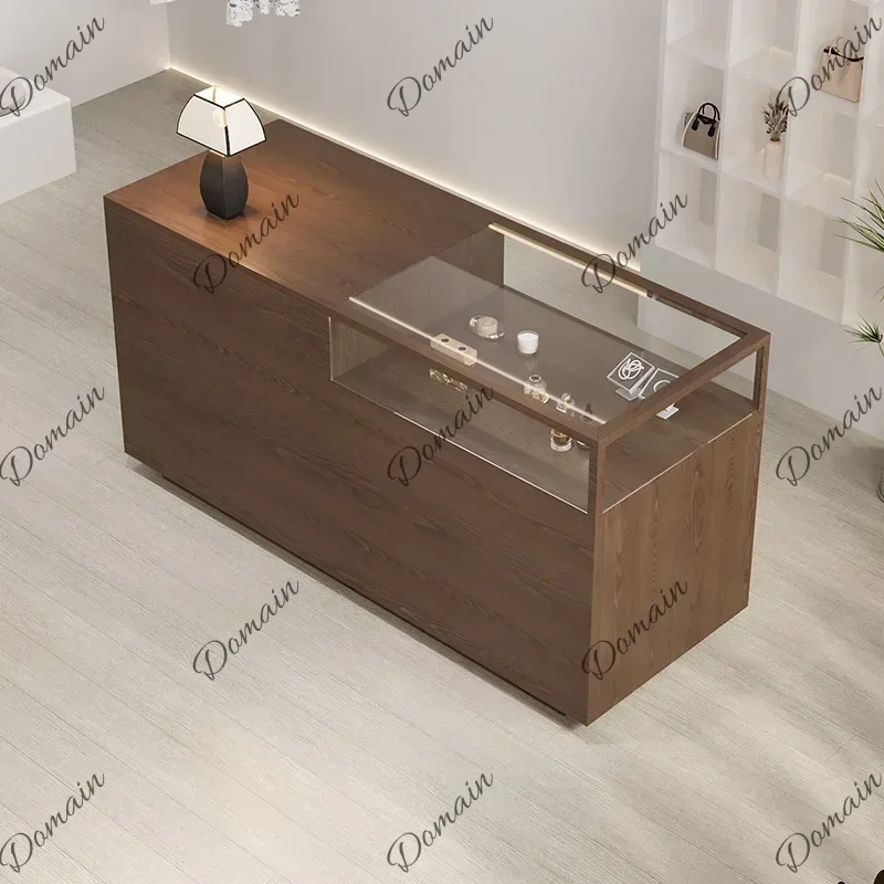 M4T X Luxury Checkout Counter Reception Desks Business Modern Front Desk Reception Desks Cash Register Office Furniture Receptie