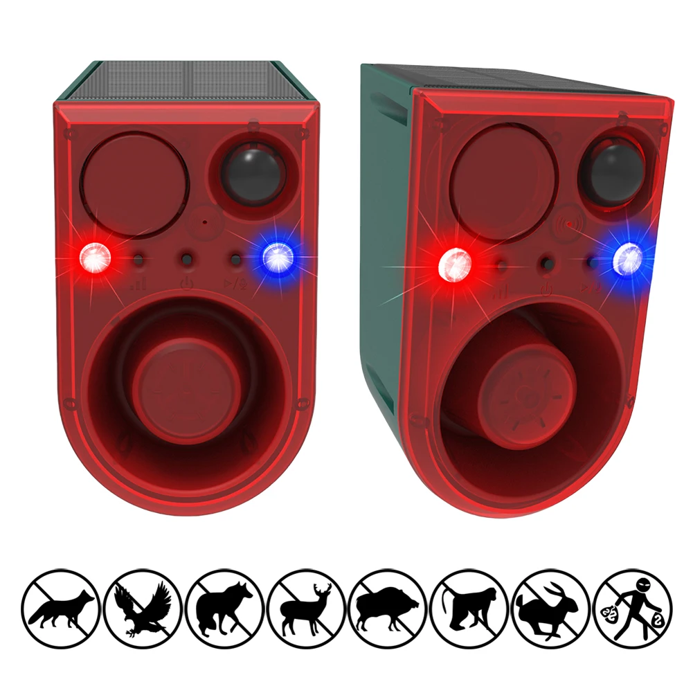 

Solar Outdoor Motion Sensor Alarm with Remote Control Home Security Alarm 129dB Loud Sound Noise Maker for Yard Garden