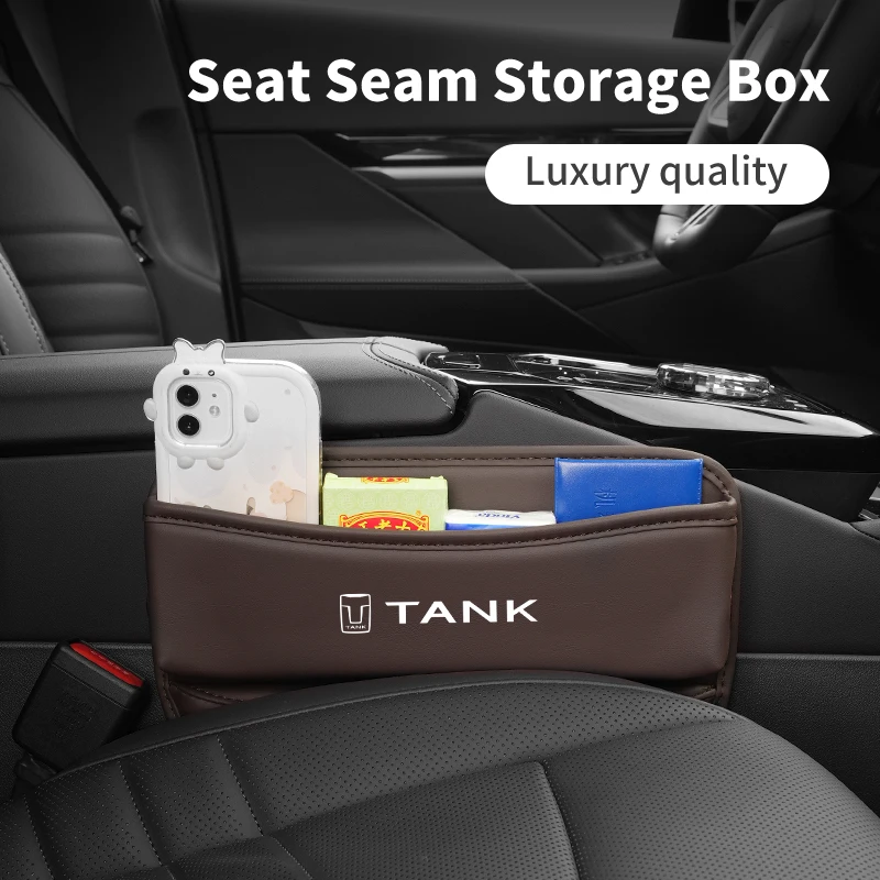 Leather Car Seat Seam Storage Box For Great Wall GWM WEY Tank 300 500 Tank300 Tank500 Vehicles Interior Stowing Accessories 2024