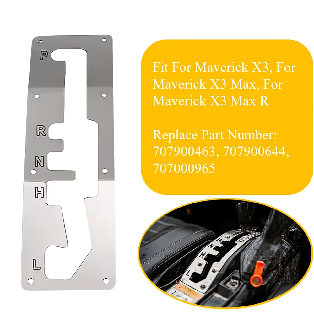 UTV X3 Shift Shifter Gate Plate Panel for Can-Am Maverick X3 Max R 4x4 XDS XMR XRC XRS Turbo DPS 2017-2023 Aluminum Accessories