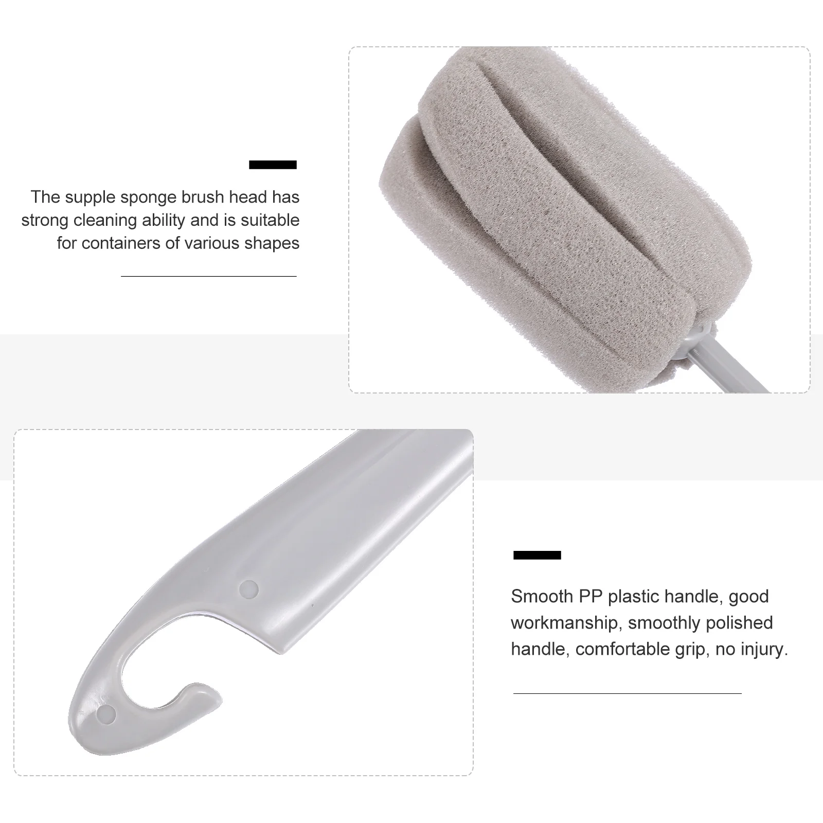 

3pcs Cleaning Brush Long H for Glass Cups Baby Bottles 15 inch 9 8 inch Glass Cup Washing Brush Sizes Sponge Durable PP