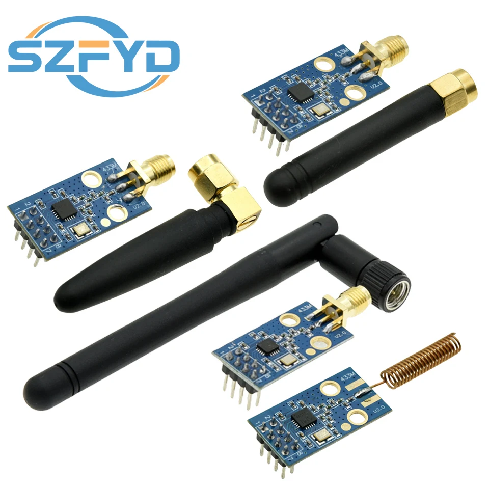 CC1101 Wireless-Modul mit SMA-Antenne Wireless-Transceiver-Modul für Arduino 433 MHz