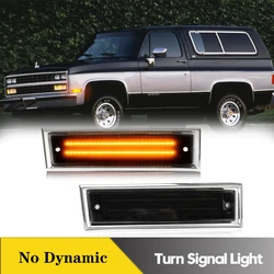 2xFor Chevrolet Suburban C10 C20 C30 LED Front Bumper Side Marker Light Turn Signal Lamps GMC C1500 C2500 C3500 Jimmy OEM#915557