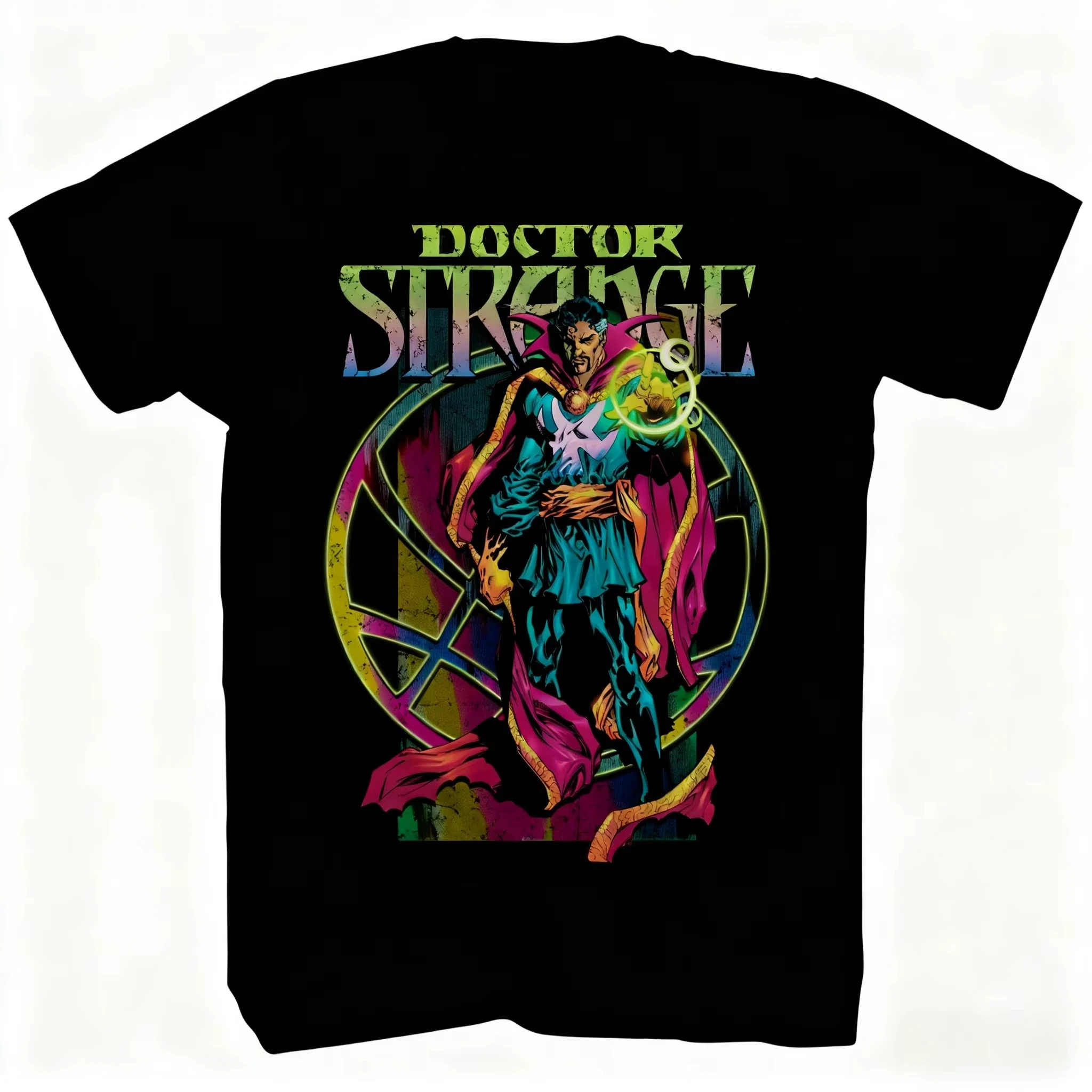 Camiseta de manga corta para hombre y mujer con estampado misterioso del Doctor Strange de Marvel, diseño original de Marvel 2026