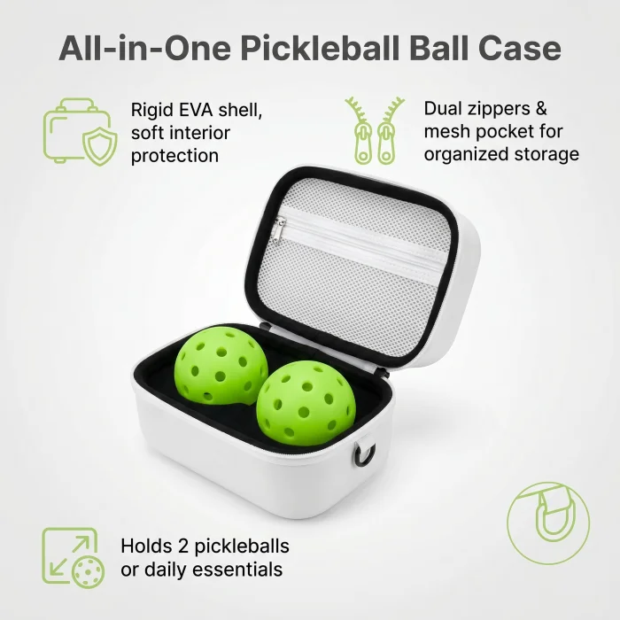 High Quality Custom Waterproof EVA Pickleball Paddle Protective Storage Case with Zipper Portable & Shock Proof