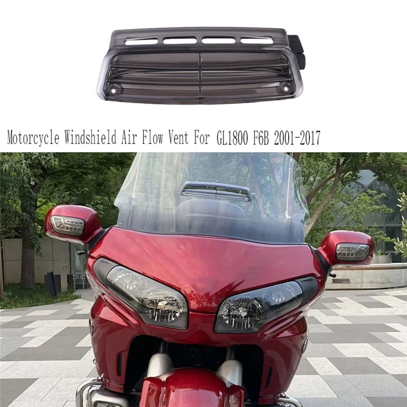 

Plain Motorcycle Windshield Air Flow Vent Adjustable Windscreen Window Grille For Honda Goldwing GL1800 F6B 2001-2017