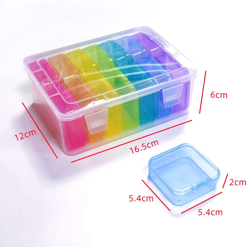 DIY Diamond Painting Embroidery Storage Box, Nail Art Jewelry Rhinestone Mosaic Storage Container, Multifunctional Storage Box