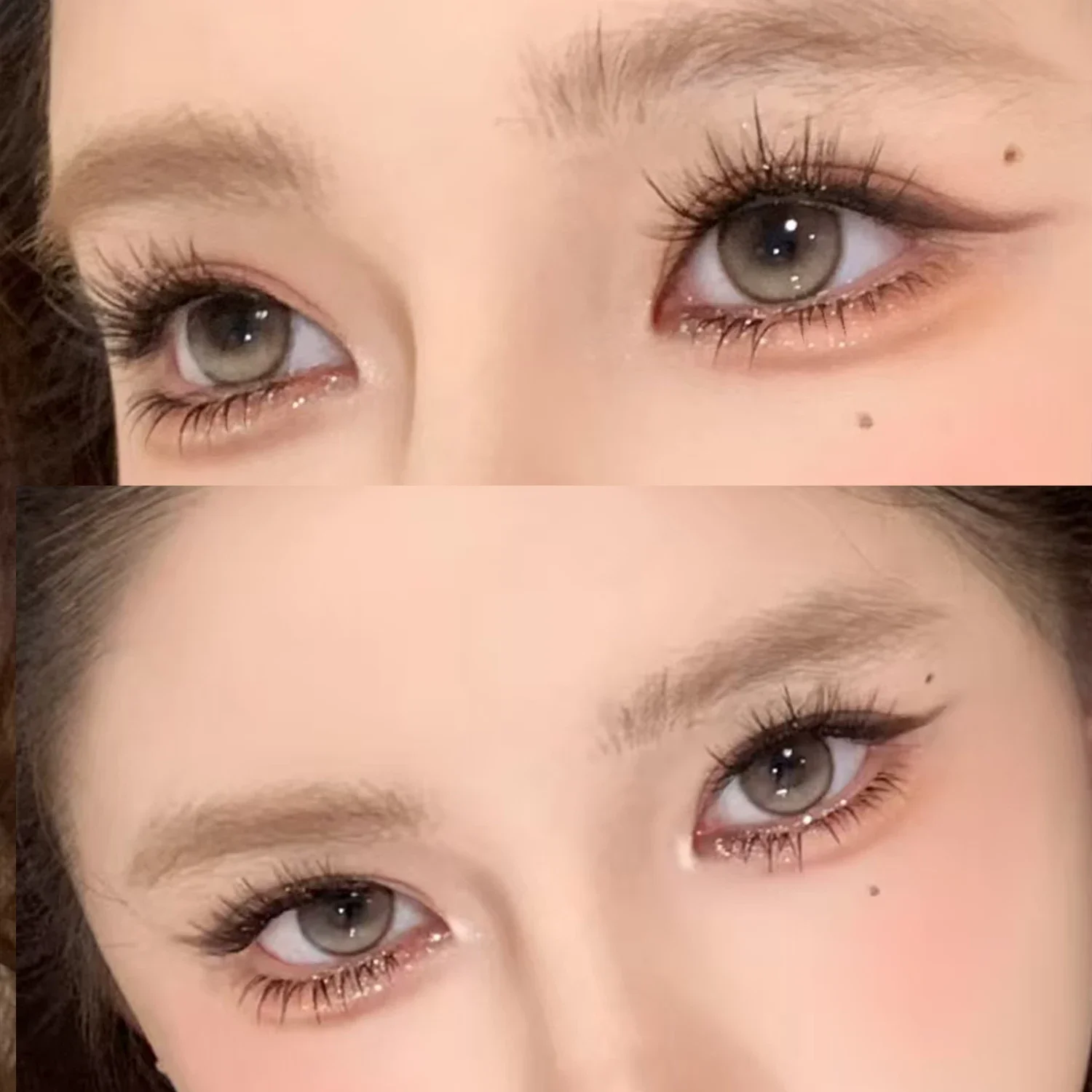 Klare Band-Manga-Unterwimpern, 3–7 mm, braun, schwarz, unter Wimpern, weich, natürlich, kurzer Stil, Nachahmung von Handbemalung, künstliche Wimpern