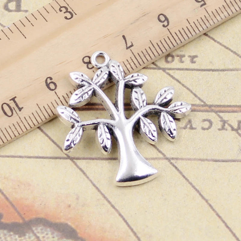 Vintage Fashion Finds - 5pcs Charms Life Tree 33x31mm Tibetan