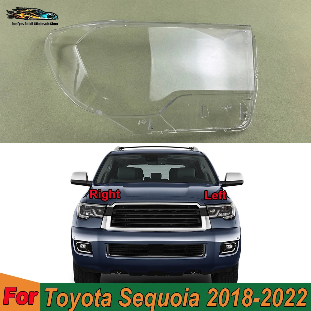 

Configuration Headlamp Cover Transparent Shade Lamp Headlight Shell Lens Plexiglass For Toyota Sequoia 2018 2019 2020 2021 2022