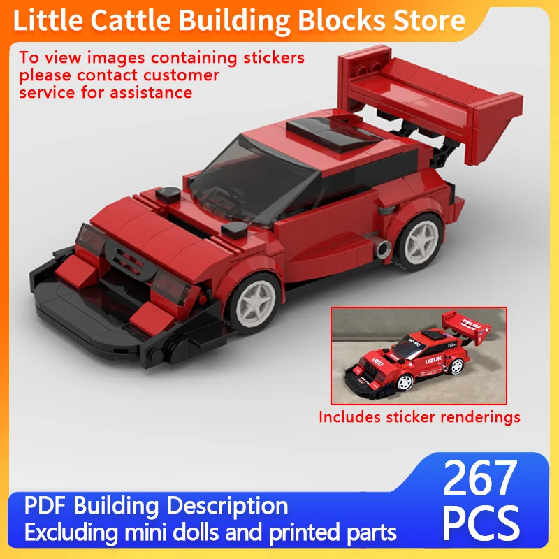 スピードレーシングカーモデルmocビルディングブリック-エスコードラリーレーシング-モジュラーテクノロジー-子供向けホリデーギフト-組み立ておもちゃセット