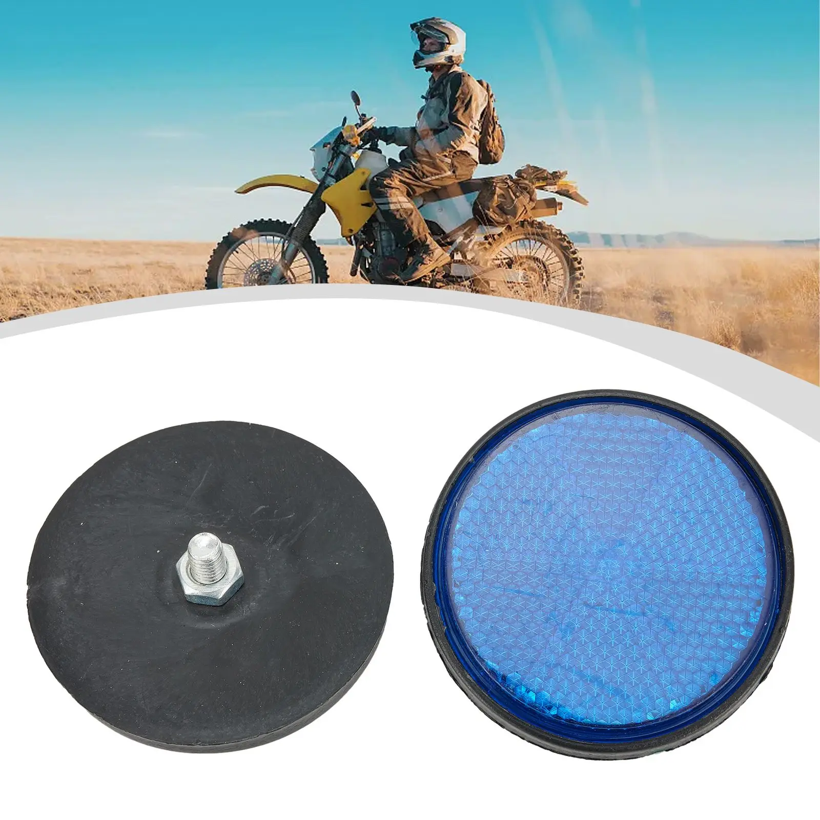 2X Universal Motorcycle ATV Scooter Dirt Bikes Bicycle Circular Reflector Safety Reflector Motorcycles Accessories