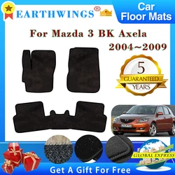 Car Floor Mats For Mazda 3 BK 2004 2005 2006~2009 Mazda3 Axela Rugs Panel Protective Pad Premium Custom Foot Pads Accessories