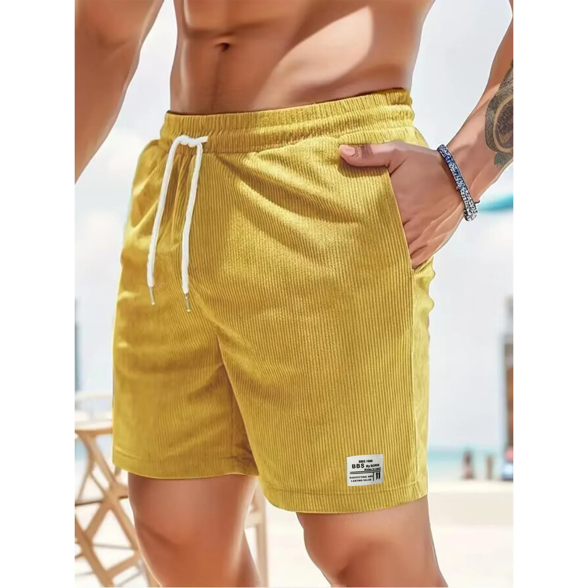 BOLUBAO-pantalones cortos informales para hombre, Shorts de playa de cinco puntos con Bolsillo grande, diseño de alta calidad, 2024