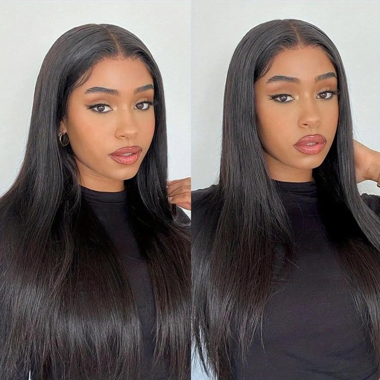 Lace Front Wig Human Hair Straight 250% Full Density HD Transparent Lace Frontal Wigs Human Hair Lace Front Wig For Women