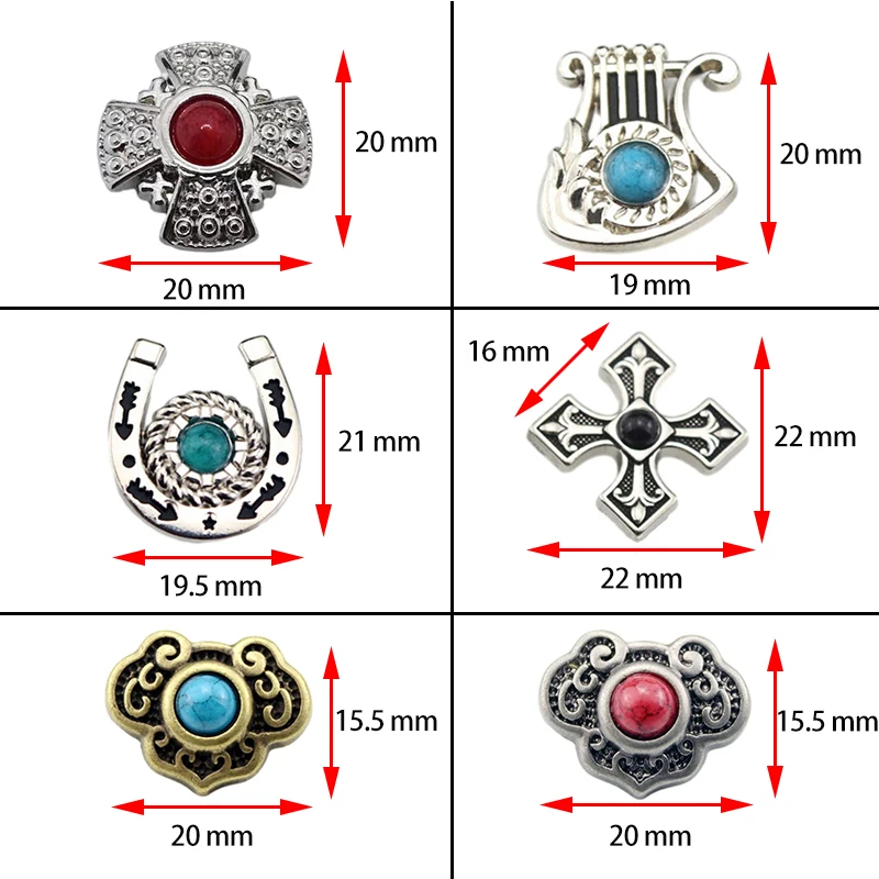 1 Set Snaps Fastener Metal Buttons Nail Rivet With Bead Decoration For Leathercraft Bag Snap Button Leather Sewing Accessories