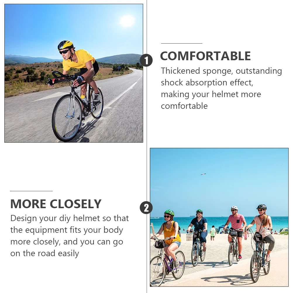 

1 Set Thickened Sweat-Absorbing Liner Replacement Sponge Pad Damping Cycling Riding Inner Pads Bike Protector