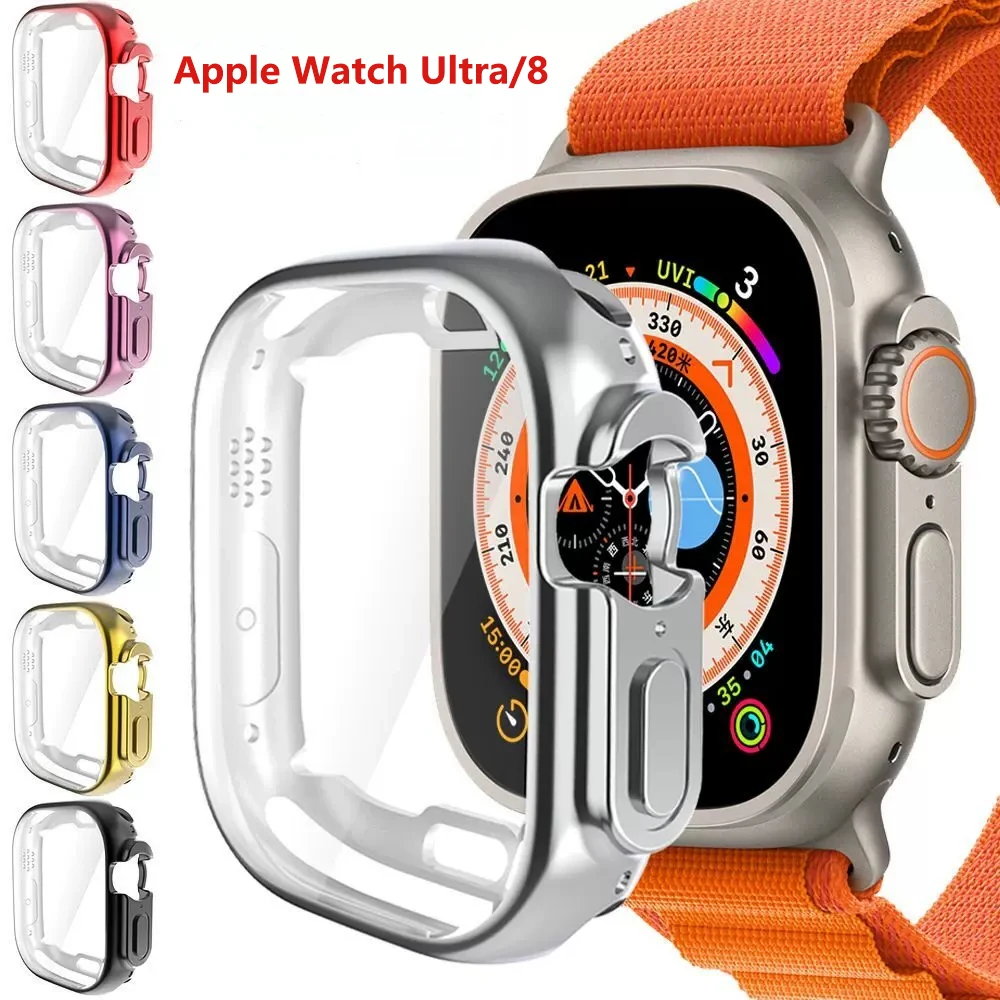 Screen Protector for Apple Watch Case Ultra 49mm 45mm 44mm 41mm 40mm Full Cover Bumper iwatch Apple Watch Series 3 4 5 6 7 8 SE