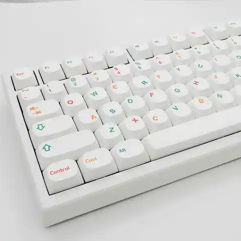 K120 White Keycaps MOA Profile XDA Ball Caps PBT Sublimation Keyboard Keycaps Compatible VGN RK CIY Cross Switch Mechanical Keys