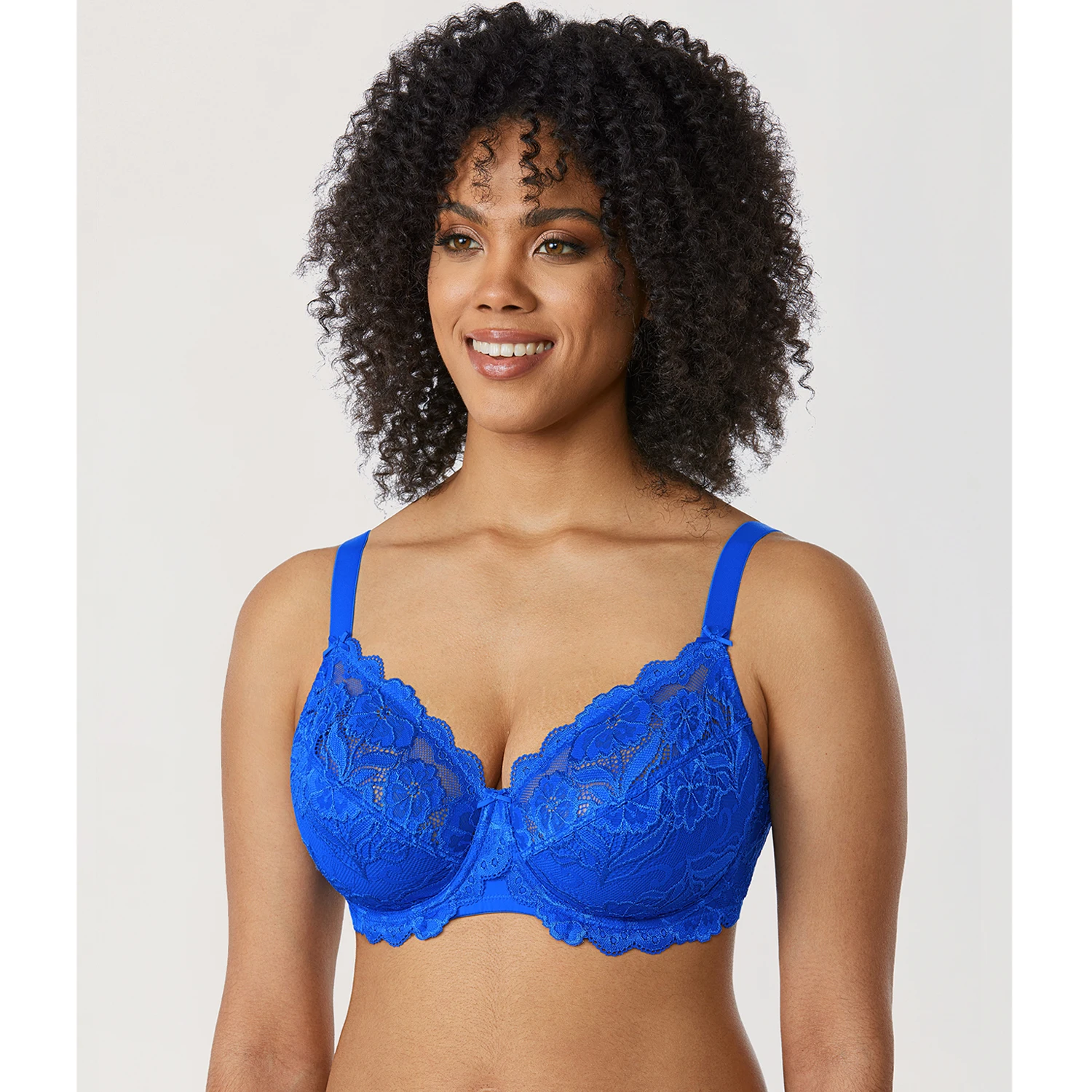 Full Coverage Non Padded Floral Lace Bra For Women Plus Size Underwired Lingerie Fancy Sexy Push Up Underwear B C D DD E F G H 