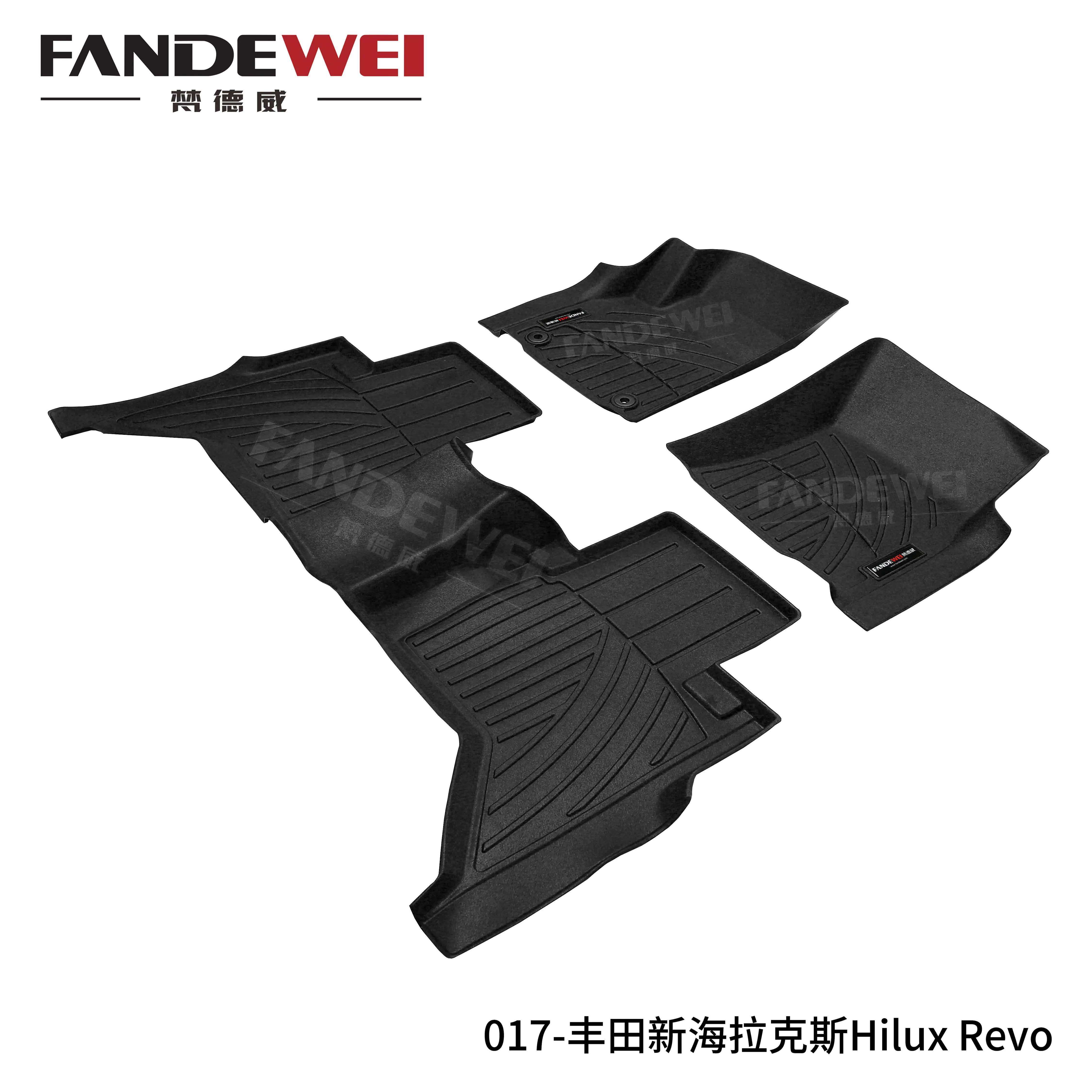 Waterproof Rubber Car Floor Mats for TOYOTA HILUX VIGO 2012-2014 REVO 2015-2021+ FORTUNER 2015-2021+ 2008-2015 TPV Car Matting