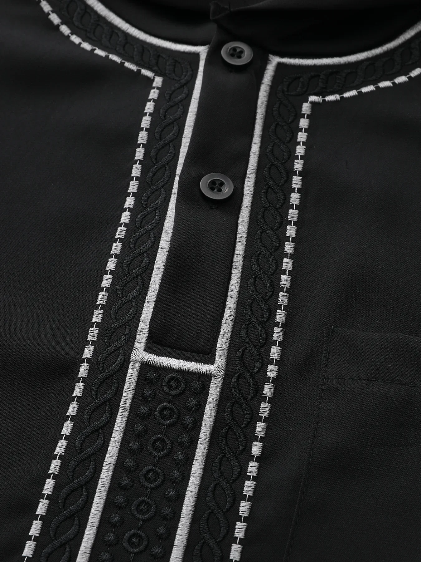 Mężczyźni z kapturem Solid Jubba Thobe Muslim Fashion Abaya Dubai Long Robe Modest Gown Loose Embroidery 2025 New Spring Spliced Casual