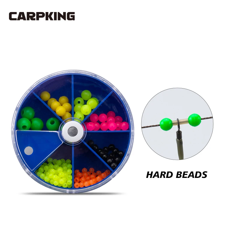 CARPKING 220PCS Carp Fishing Hard Beads Rig Bead Floating Round Protecting Knots Rig Component Tackle Gear Accessory Bead Set