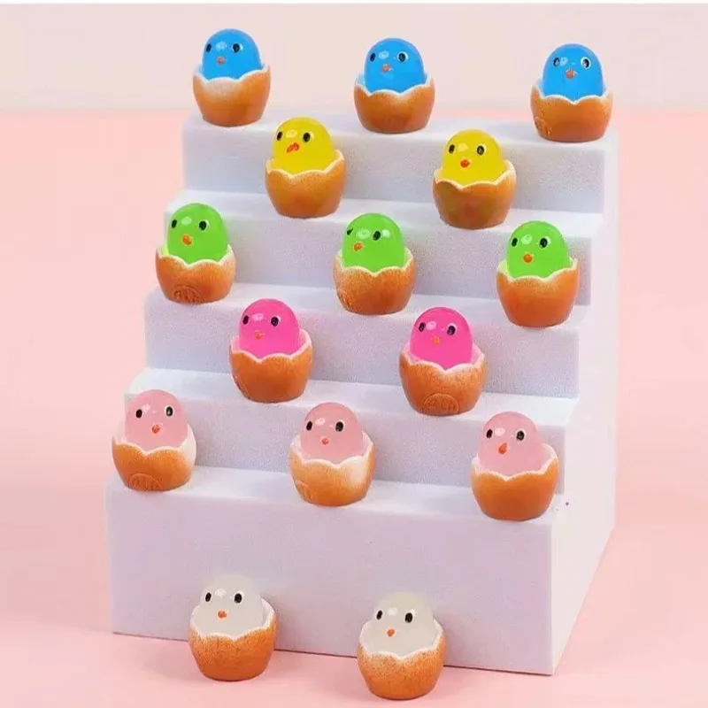 10-100 قطعة DIY بها بنفسك الراتنج زخرفة المشهد الصغير ، 10 قطعة فرخ قشر البيض المضيء ، لعبة جديدة للأطفال ، هدية رياض الأطفال