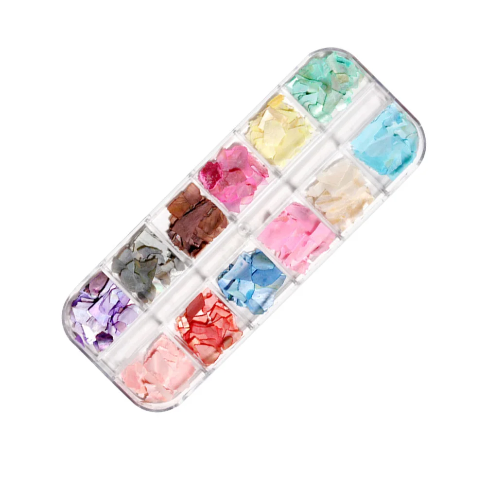 1 set di adesivi per nail art con conchiglia colorata, decalcomanie per manicure delicate per nail art creativi fai da te, adatti per le feste, le unghie, le paillettes