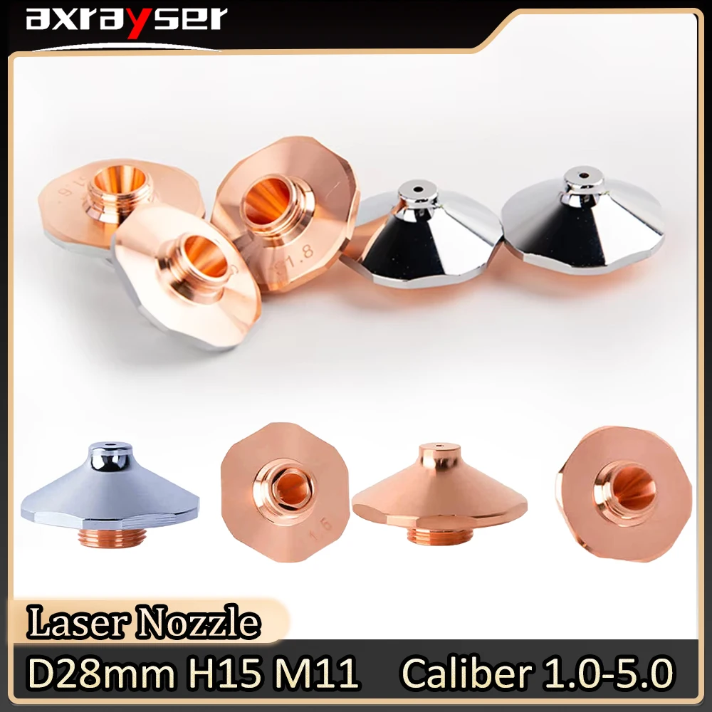 Lasers Nozzle Dia.28mm H15 M11 Caliber 1.0-5.0 High Speed for Raytools BOCI Fiber Laser Cutting Machine