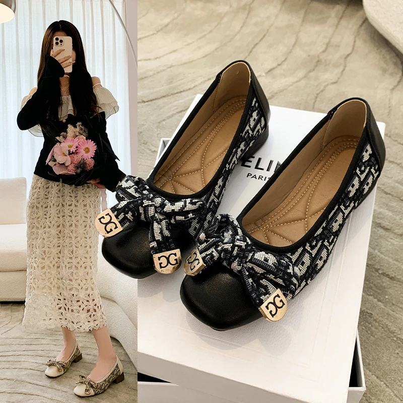 Mary Jane Shoes Shallow Mouth All-match Comfortable Thick Heels Ladies Work Small Leather Shoes Ladies Casual Shoes Luxury Pump