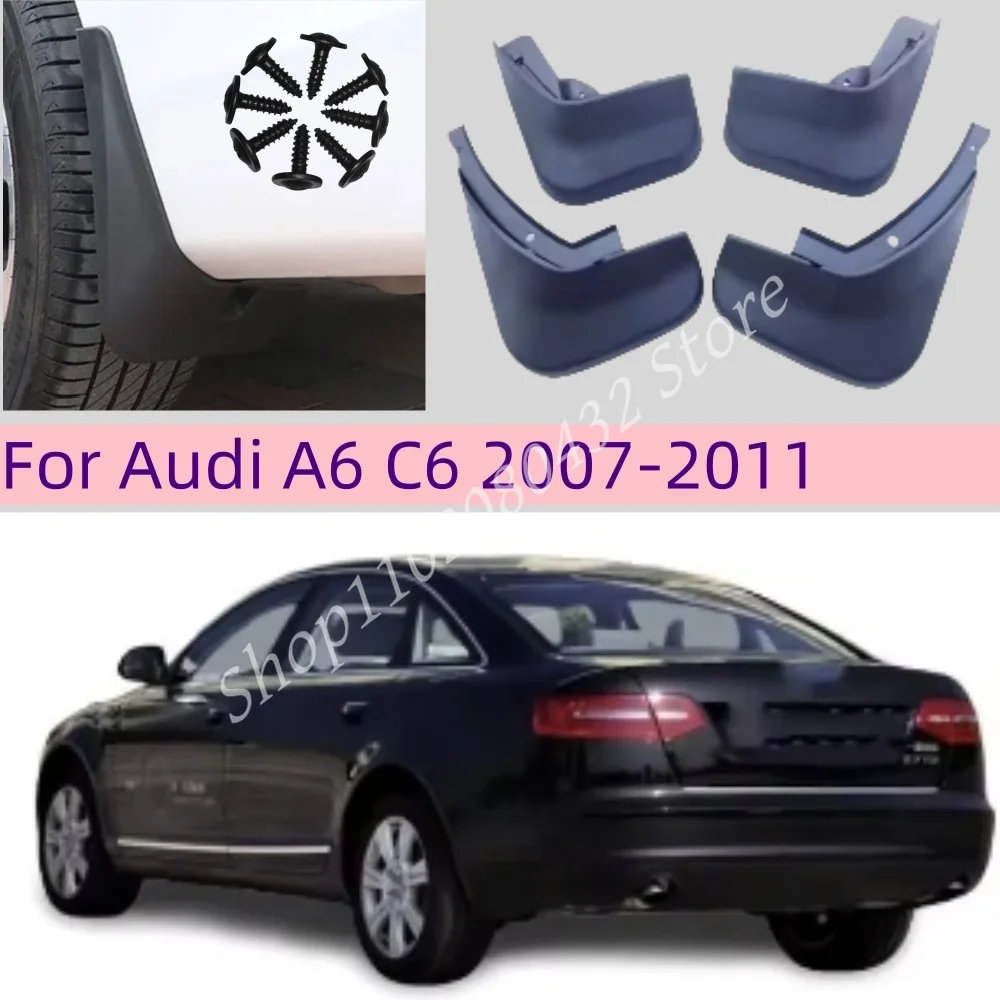 

Mud flaps For Audi A6 C6 mudguards fender A6 mud flap splash guards car accessories auto styline Front rear 2007-2011